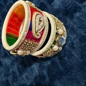 Colorful Beaded Women's Bangle Set
